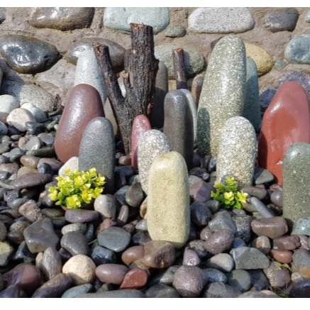 Piedras Alargadas de Río — piedra decorativa para jardín
